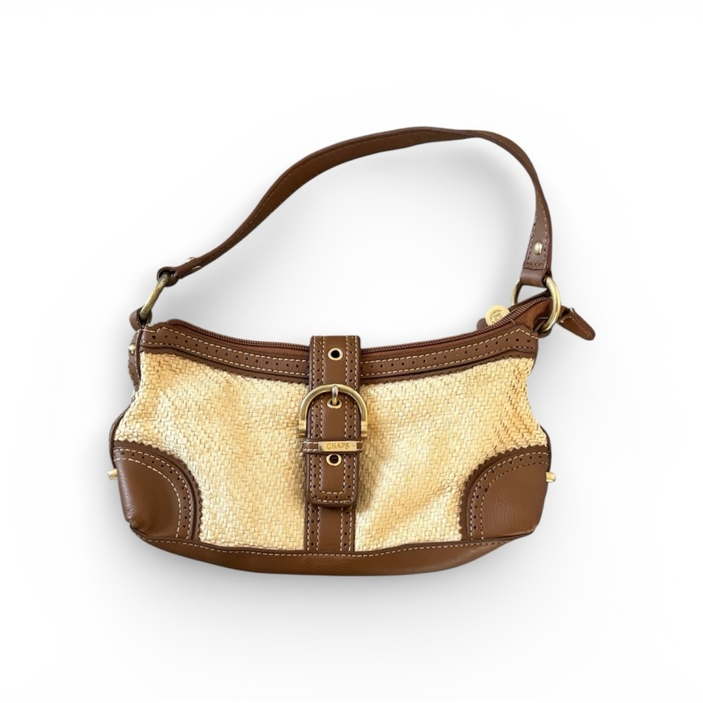 Chaps Tan and Brown Shoulder Bag